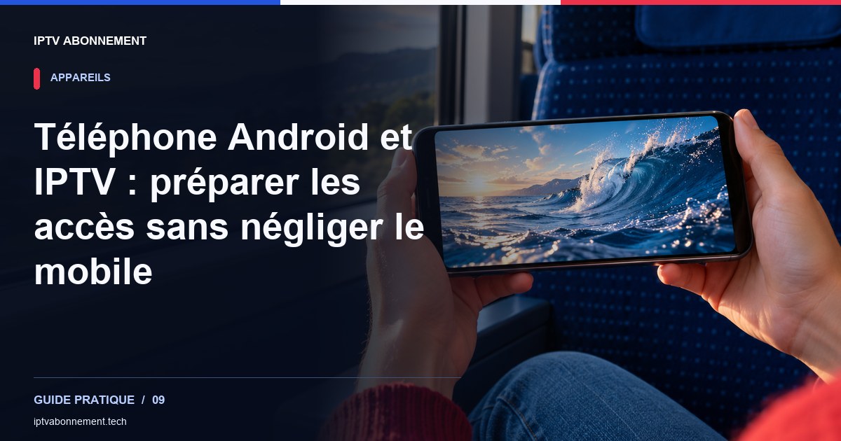 Téléphone Android et IPTV : préparer les accès sans négliger le mobile — illustration éditoriale