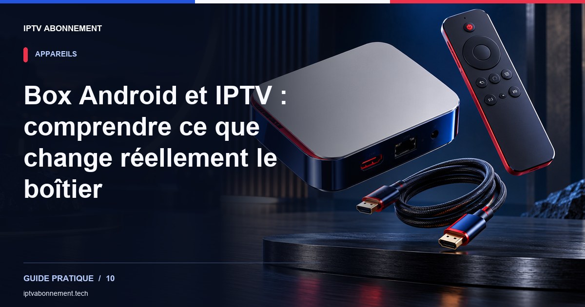 Box Android et IPTV : comprendre ce que change réellement le boîtier — illustration éditoriale